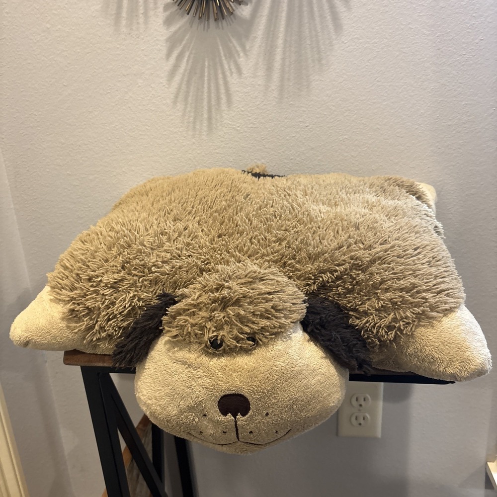 Original Pillow‎ Pets Brown Dog Puppy Foldable Plush 18" Stuffed Animal